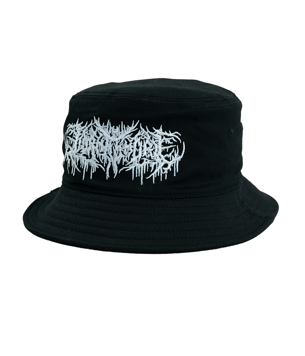 Lorna Shore White Logo Bucket Hat