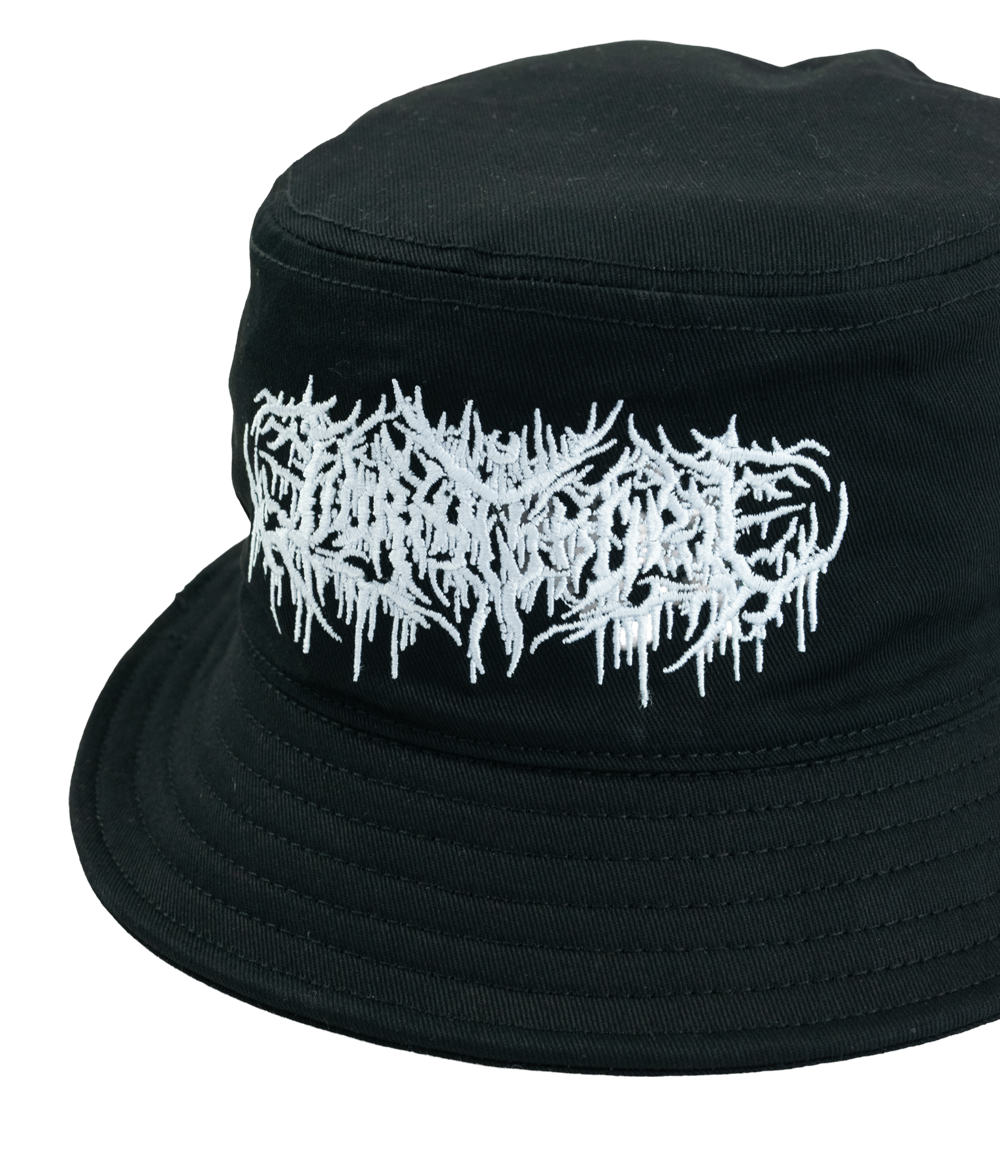 Lorna Shore White Logo Bucket Hat