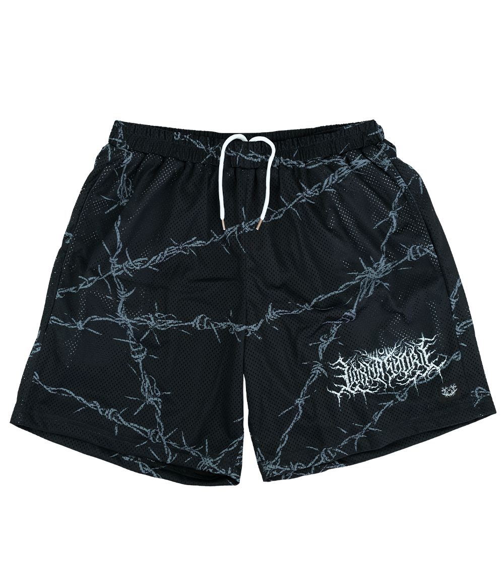 Lorna Shore Barbed Wire Mesh Shorts *PREORDER SHIPS JULY 30
