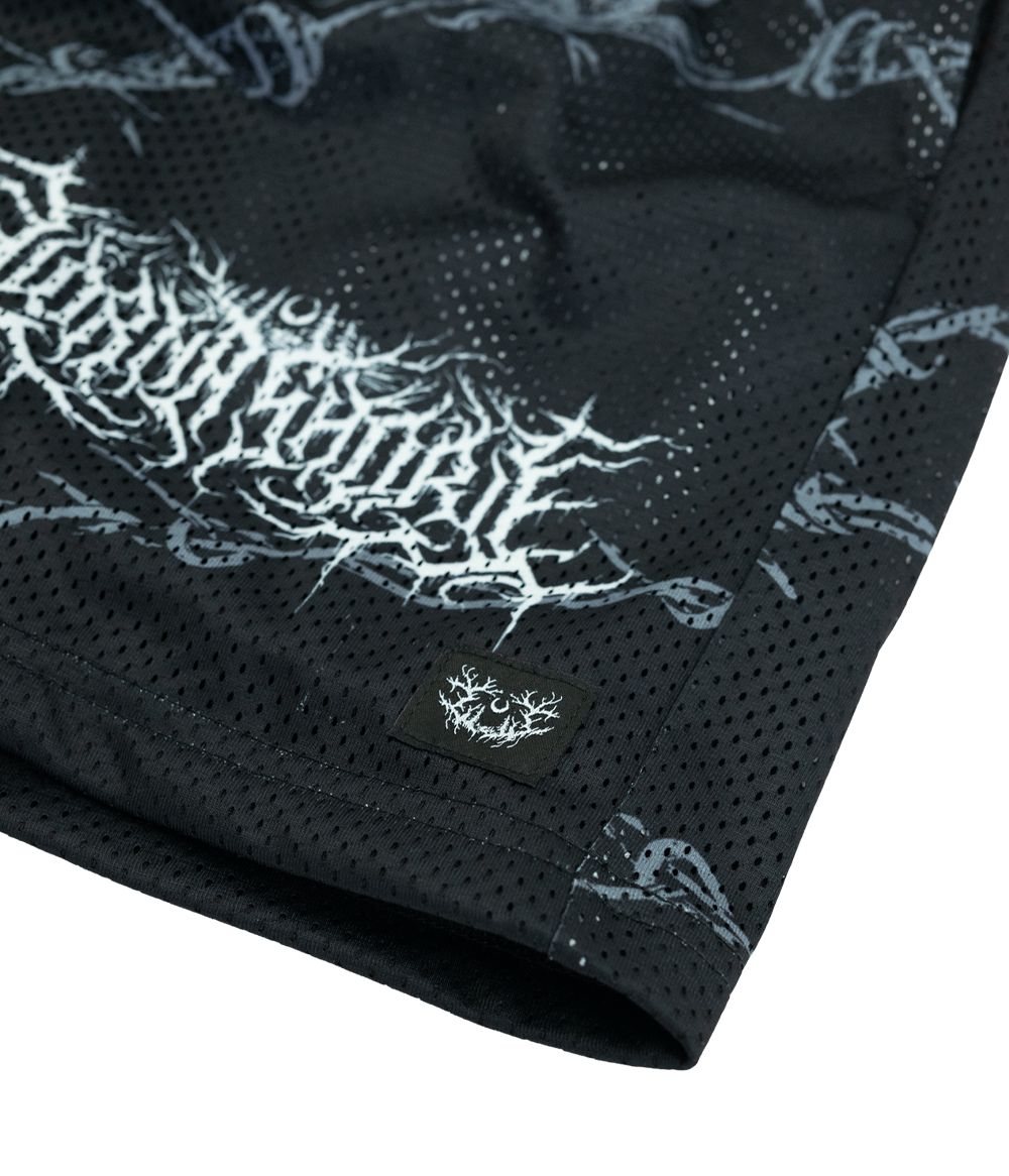 Lorna Shore Barbed Wire Mesh Shorts *PREORDER SHIPS JULY 30
