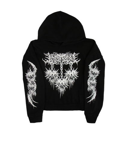 Lorna Shore Spiked Heart Womens Hooded Sweatshirt