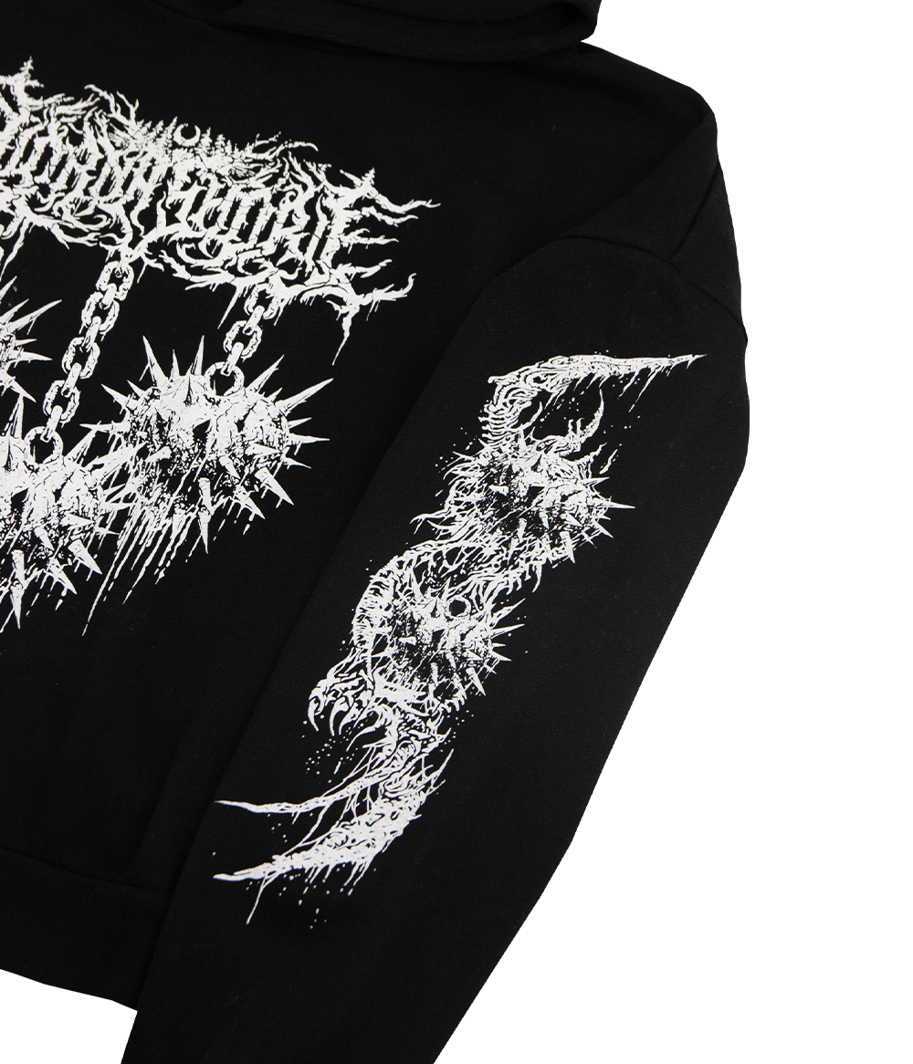 Lorna Shore Spiked Heart Womens Hooded Sweatshirt