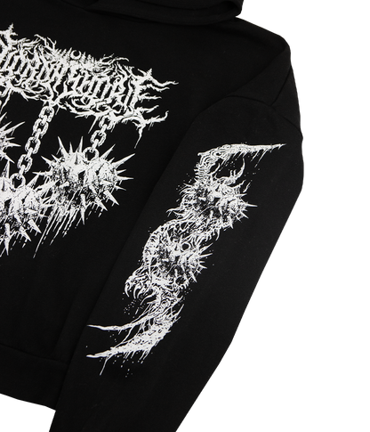 Lorna Shore Spiked Heart Womens Hooded Sweatshirt