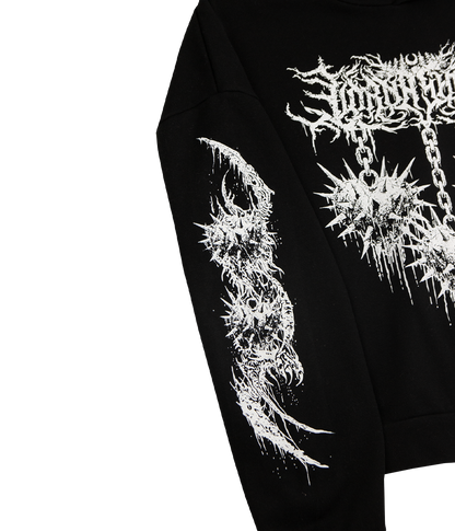 Lorna Shore Spiked Heart Womens Hooded Sweatshirt