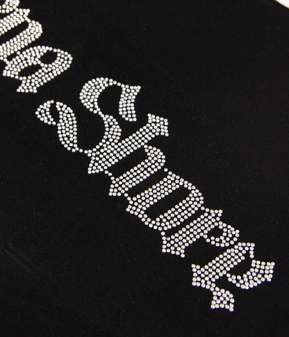 Lorna Shore Rhinestone Womens Crop Top