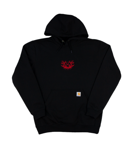 Lorna Shore Carhartt Embroidered Puff Hooded Sweatshirt (Black)