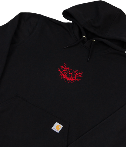 Lorna Shore Carhartt Embroidered Puff Hooded Sweatshirt (Black)