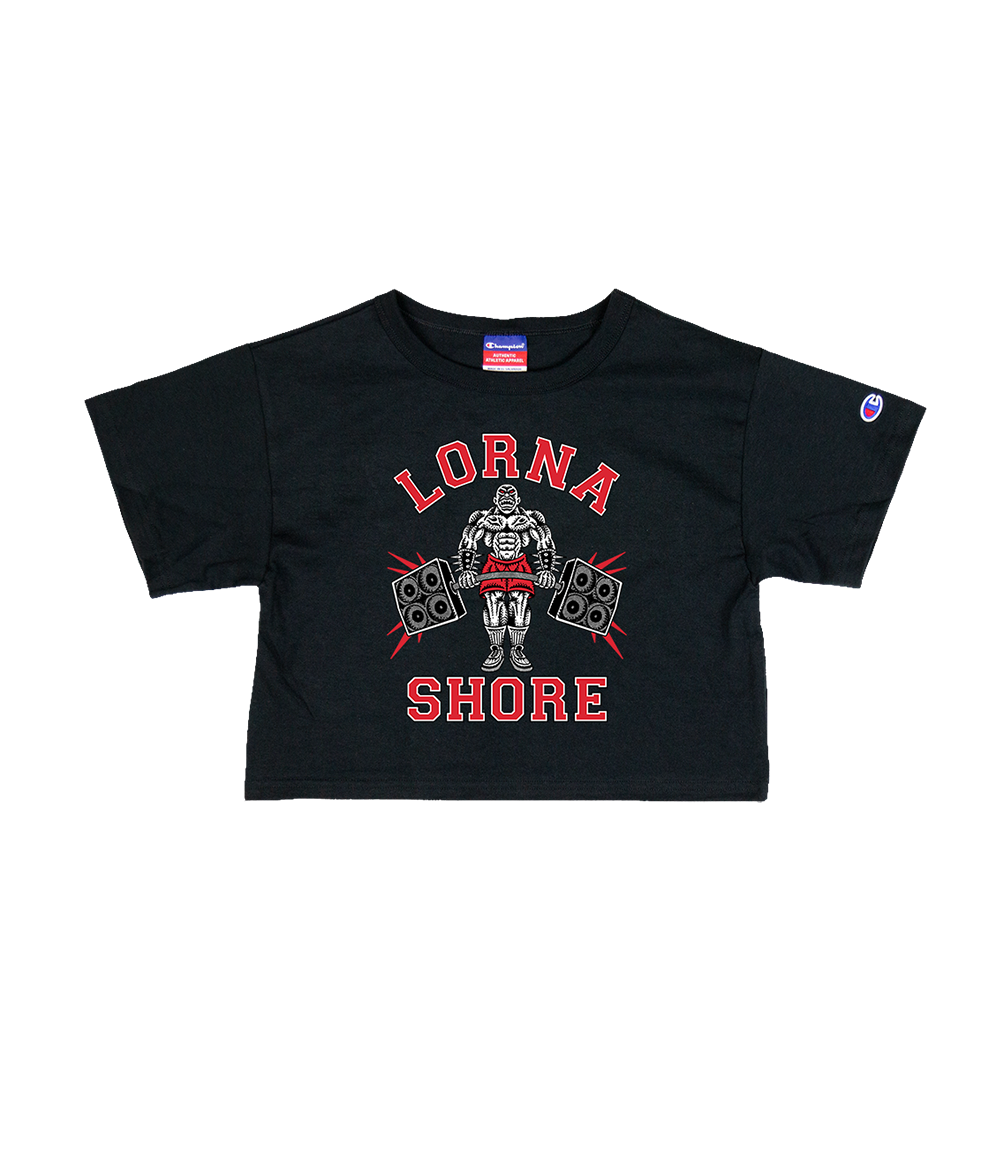 Lorna Shore No Pain No Gain Champion Womens Crop Shirt