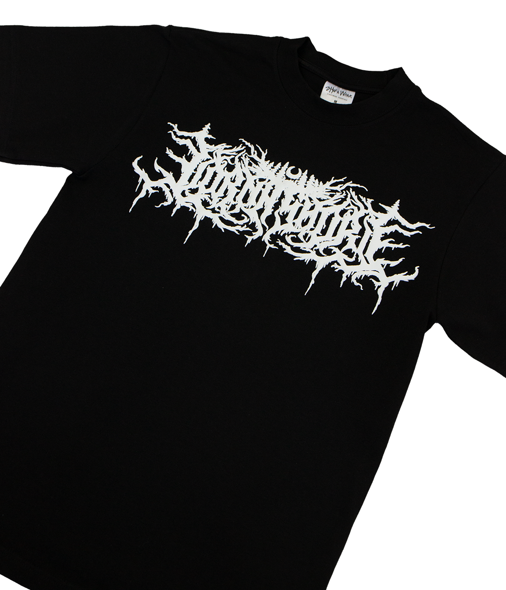 Lorna Shore White Logo Puff Shirt (Shaka Wear)