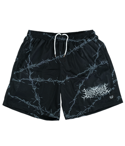 Lorna Shore Barbed Wire Mesh Shorts *PREORDER SHIPS JULY 30